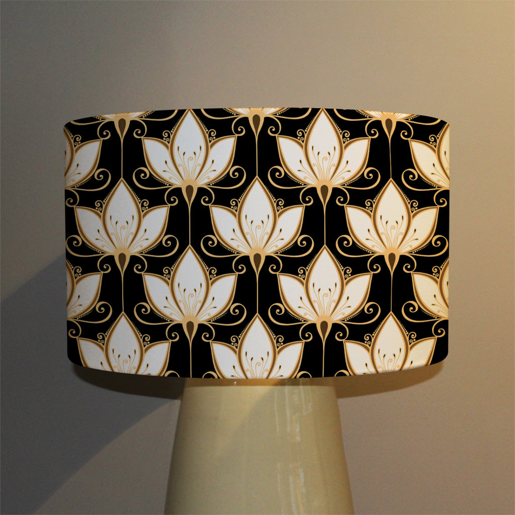 New Product Black & Gold Floral Pattern (Ceiling & Lamp Shade)  - Andrew Lee Home and Living