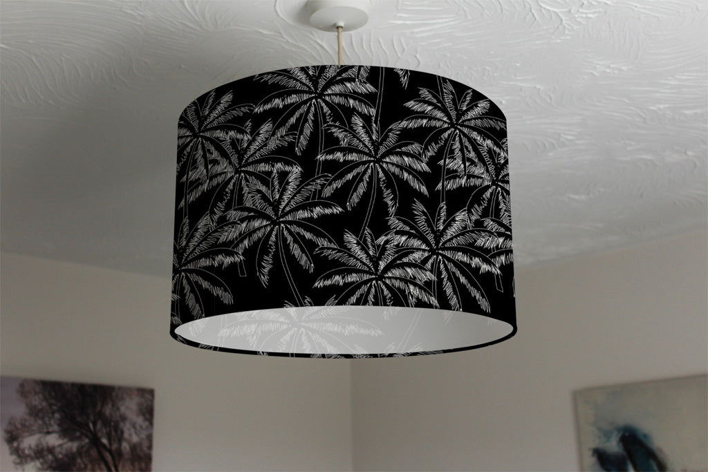 New Product White Palm Trees on Black (Ceiling & Lamp Shade)  - Andrew Lee Home and Living
