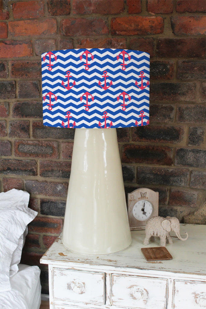 New Product Anchors on Zig Zag Stripes (Ceiling & Lamp Shade)  - Andrew Lee Home and Living