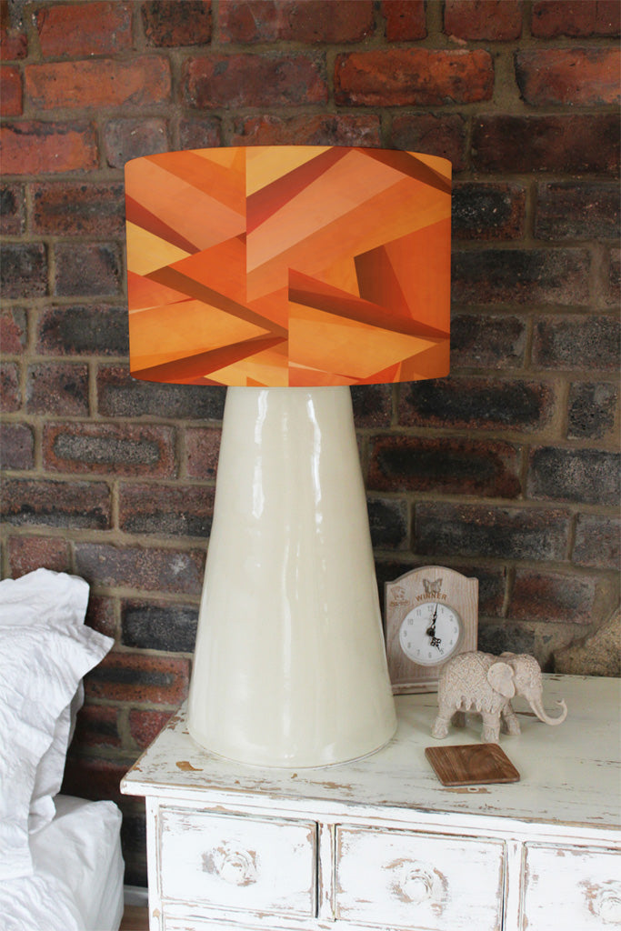 New Product Autumn Coloured Geometric Triangle Patterns (Ceiling & Lamp Shade)  - Andrew Lee Home and Living