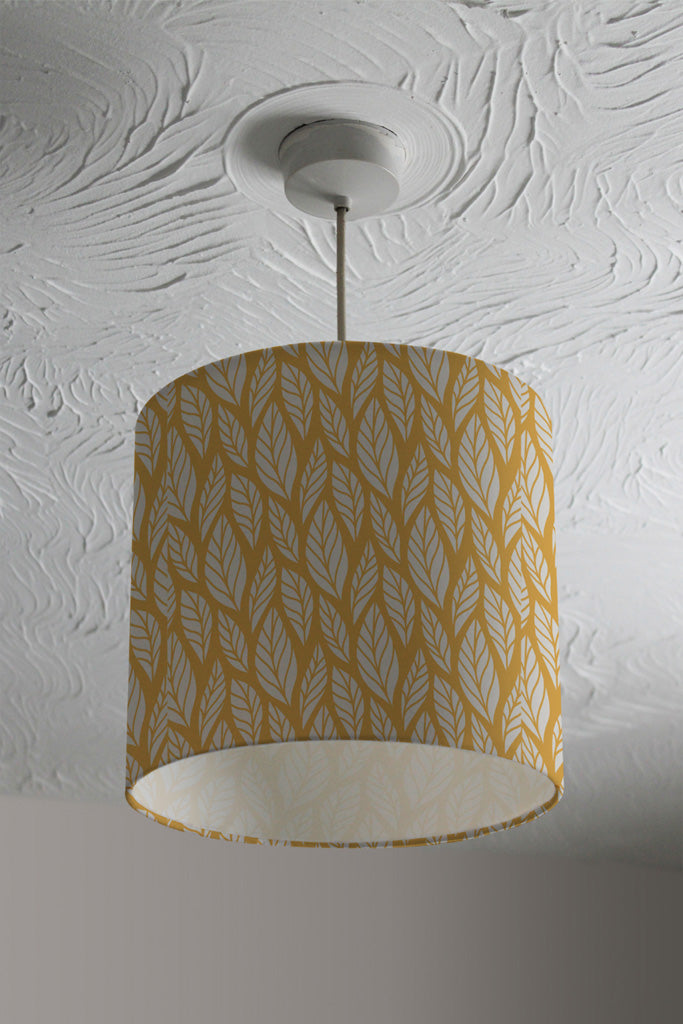 New Product White Leaf Pattern on Orange (Ceiling & Lamp Shade)  - Andrew Lee Home and Living
