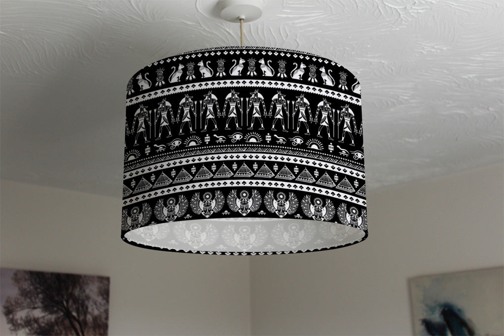 New Product Heiroglyphs on Black (Ceiling & Lamp Shade)  - Andrew Lee Home and Living