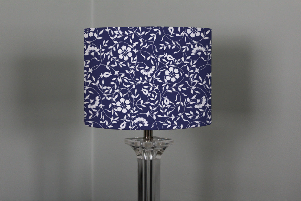 New Product White Flowers on Navy (Ceiling & Lamp Shade)  - Andrew Lee Home and Living