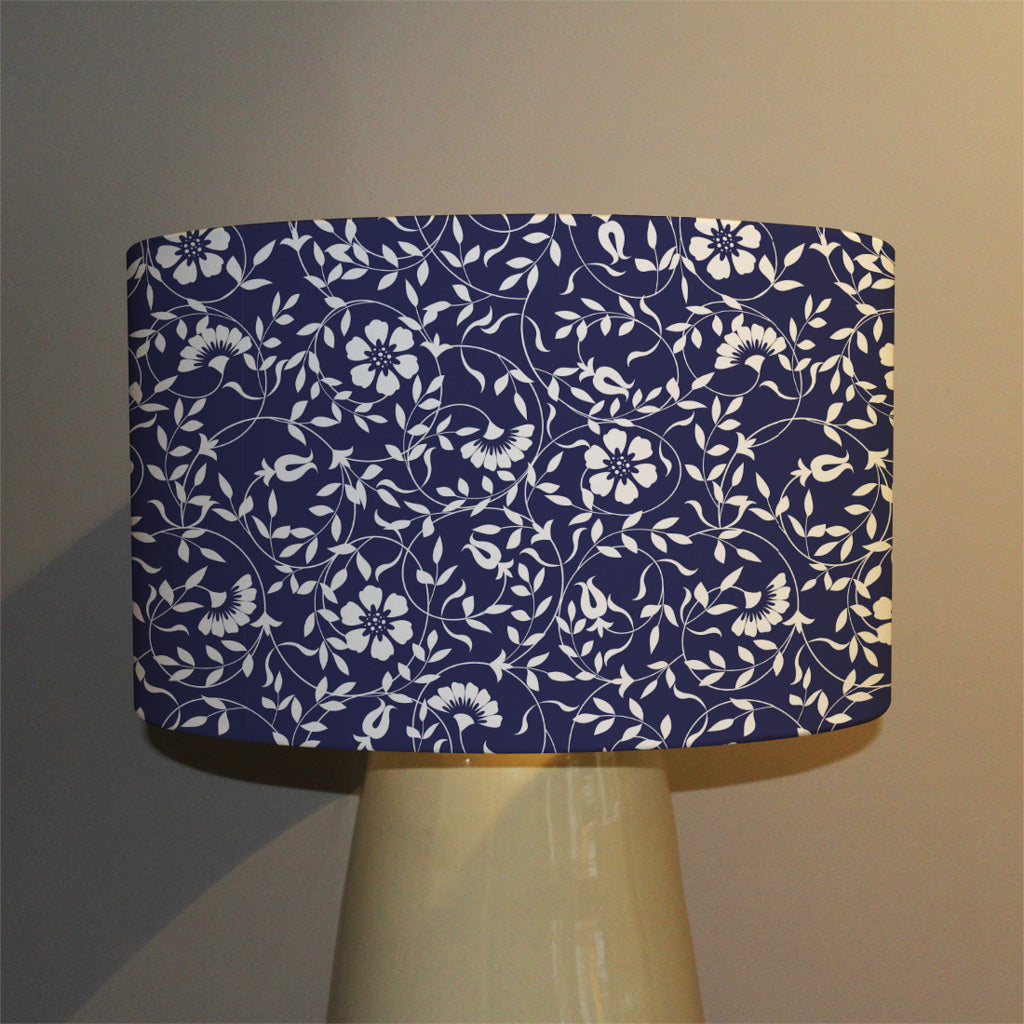 New Product White Flowers on Navy (Ceiling & Lamp Shade)  - Andrew Lee Home and Living