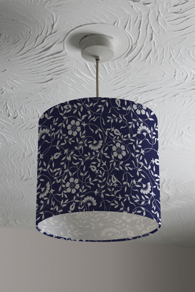 New Product White Flowers on Navy (Ceiling & Lamp Shade)  - Andrew Lee Home and Living