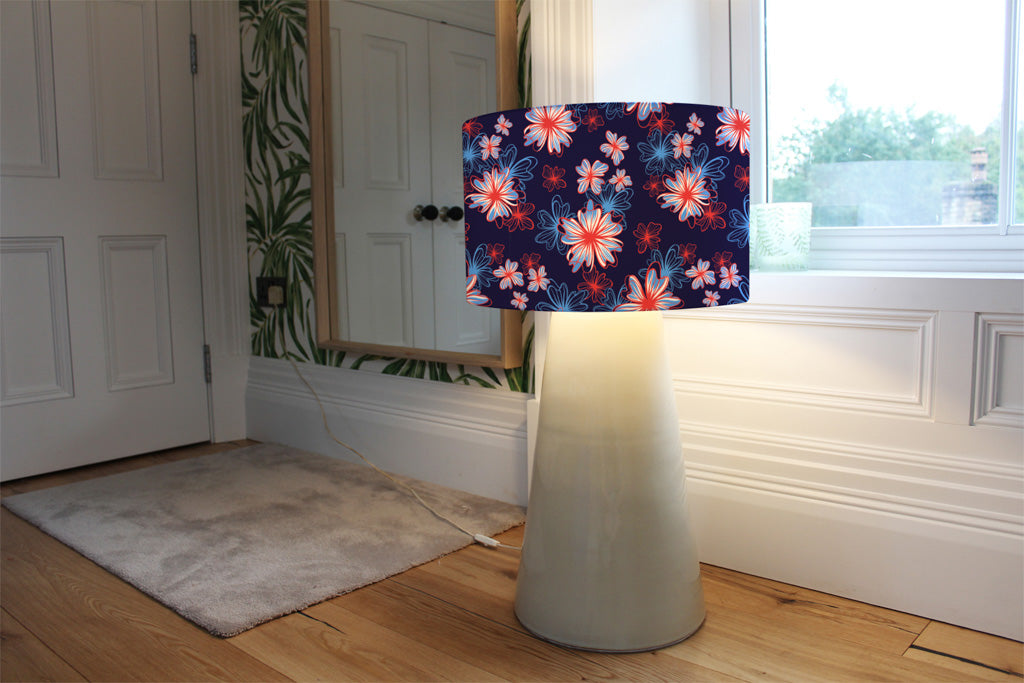 New Product Red, White & Blue Flower Print (Ceiling & Lamp Shade)  - Andrew Lee Home and Living