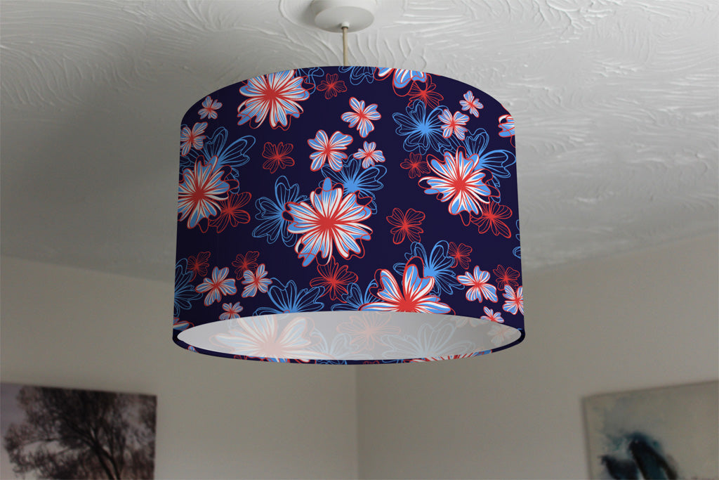 New Product Red, White & Blue Flower Print (Ceiling & Lamp Shade)  - Andrew Lee Home and Living