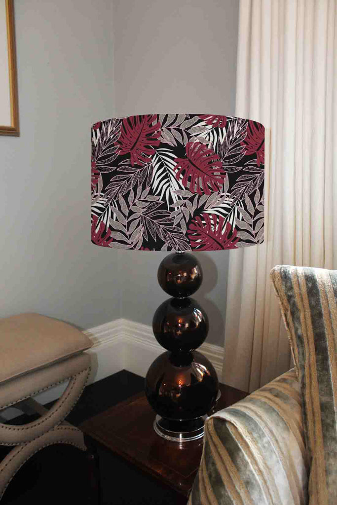 New Product Tropical Leaves in Red, White & Grey (Ceiling & Lamp Shade)  - Andrew Lee Home and Living