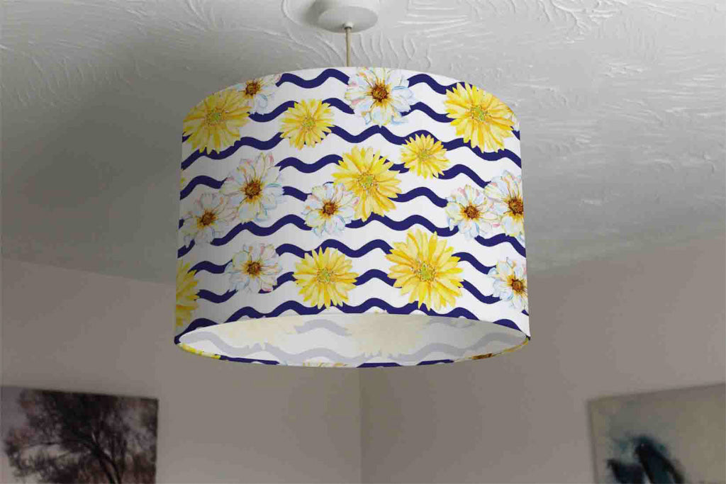 New Product Bright Yellow Flowers & Zig Zags (Ceiling & Lamp Shade)  - Andrew Lee Home and Living