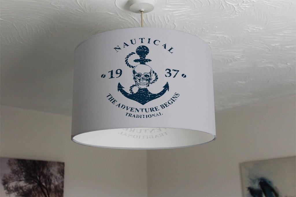 Anchor Print on Wood (Ceiling & Lamp Shade) - Andrew Lee Home and Living