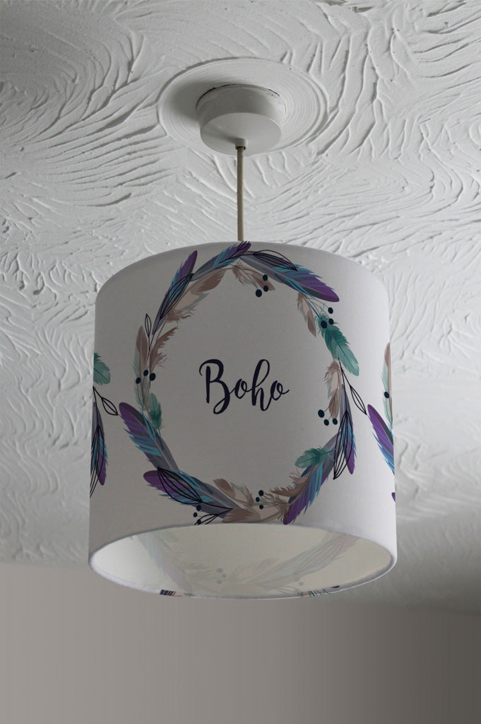 New Product Boho style wreath feathers (Ceiling & Lamp Shade)  - Andrew Lee Home and Living