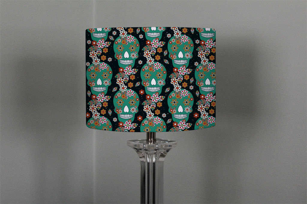 New Product Embroidery colorful simplified ethnic flowers and skull pattern (Ceiling & Lamp Shade)  - Andrew Lee Home and Living