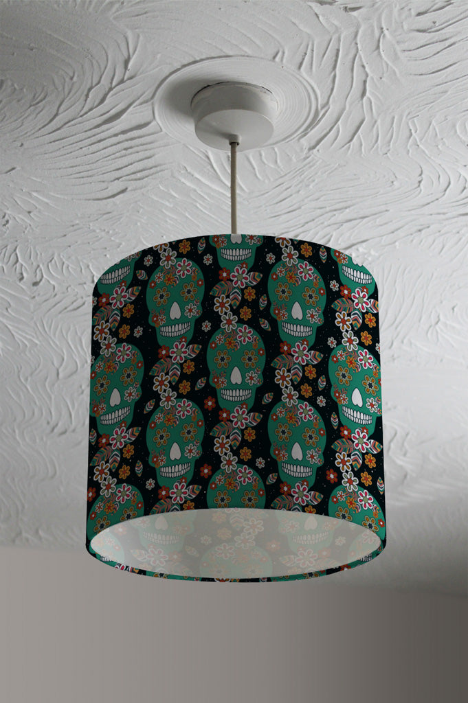 New Product Embroidery colorful simplified ethnic flowers and skull pattern (Ceiling & Lamp Shade)  - Andrew Lee Home and Living