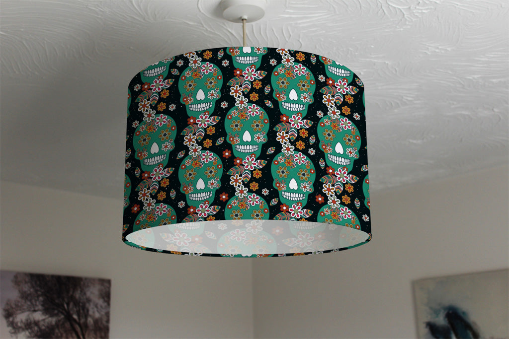 New Product Embroidery colorful simplified ethnic flowers and skull pattern (Ceiling & Lamp Shade)  - Andrew Lee Home and Living