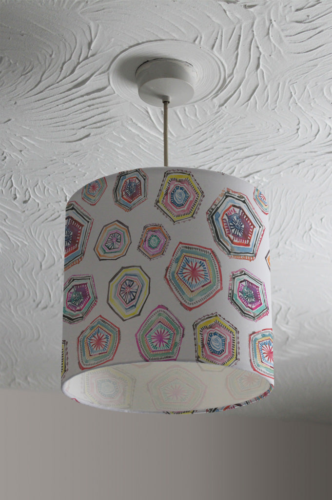 New Product Hand painted multicolor watercolor  geometrical pattern (Ceiling & Lamp Shade)  - Andrew Lee Home and Living