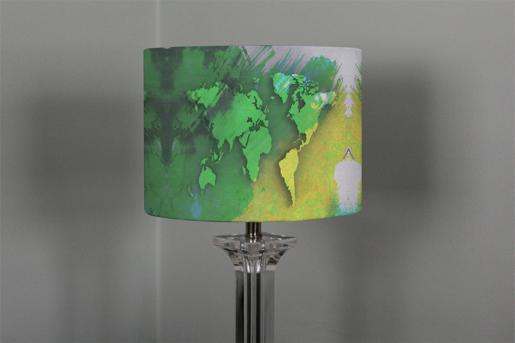New Product World map yellow and green (Ceiling & Lamp Shade)  - Andrew Lee Home and Living