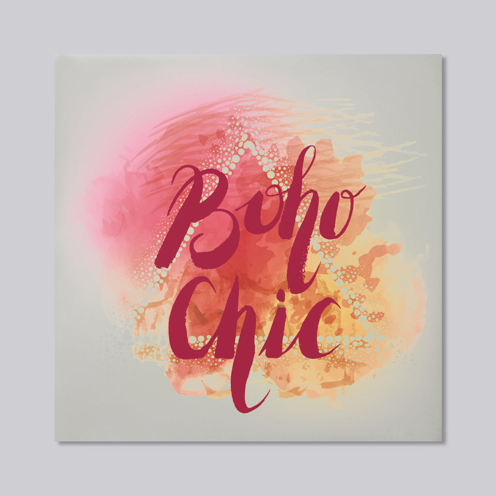 New Product Boho Chic lettering on beautiful watercolor background (Mirror Art Print)  - Andrew Lee Home and Living