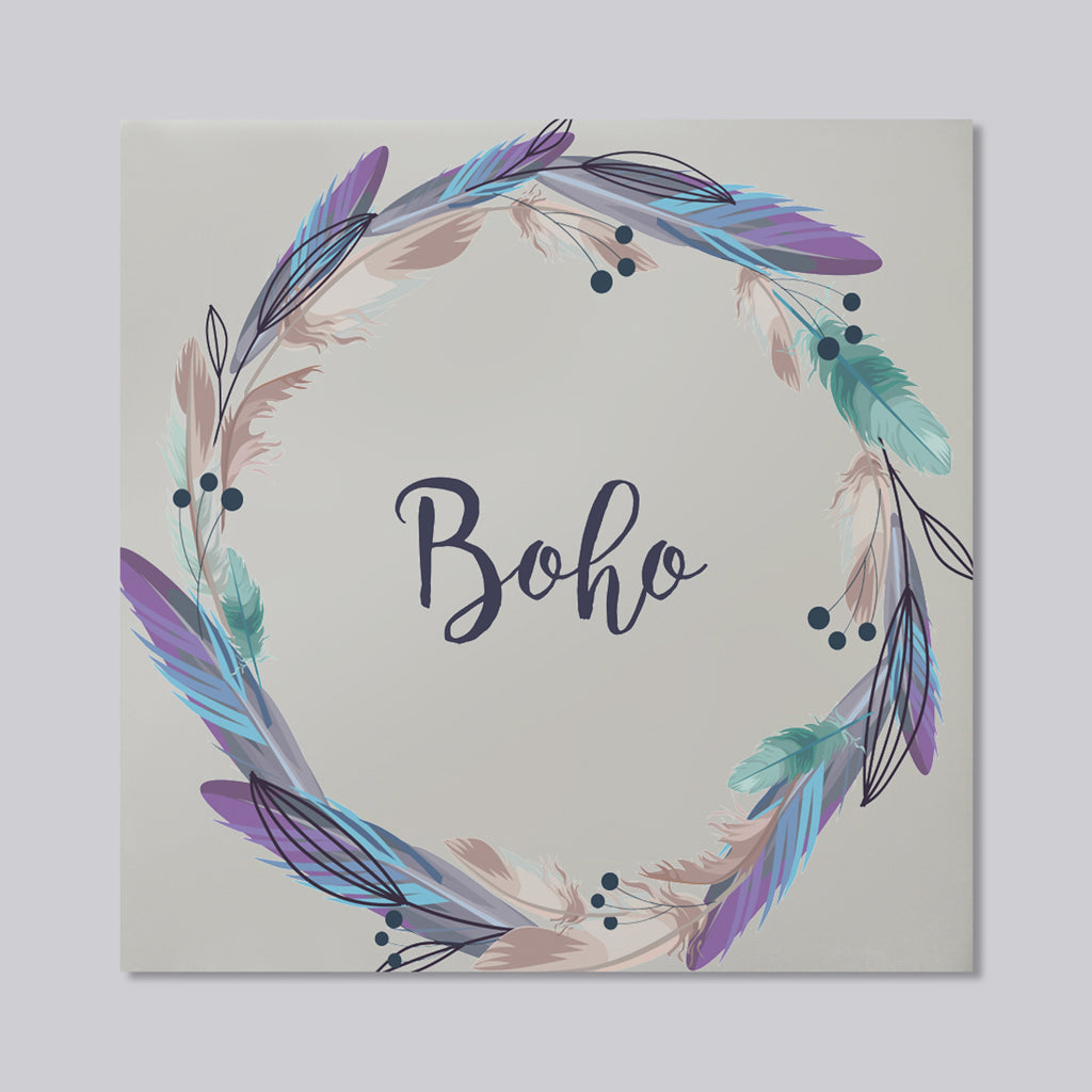 New Product Boho style wreath feathers (Mirror Art Print)  - Andrew Lee Home and Living