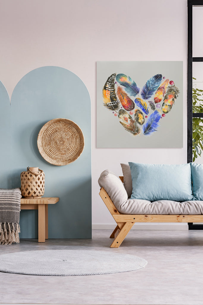 New Product Boho tribal heart (Mirror Art Print)  - Andrew Lee Home and Living