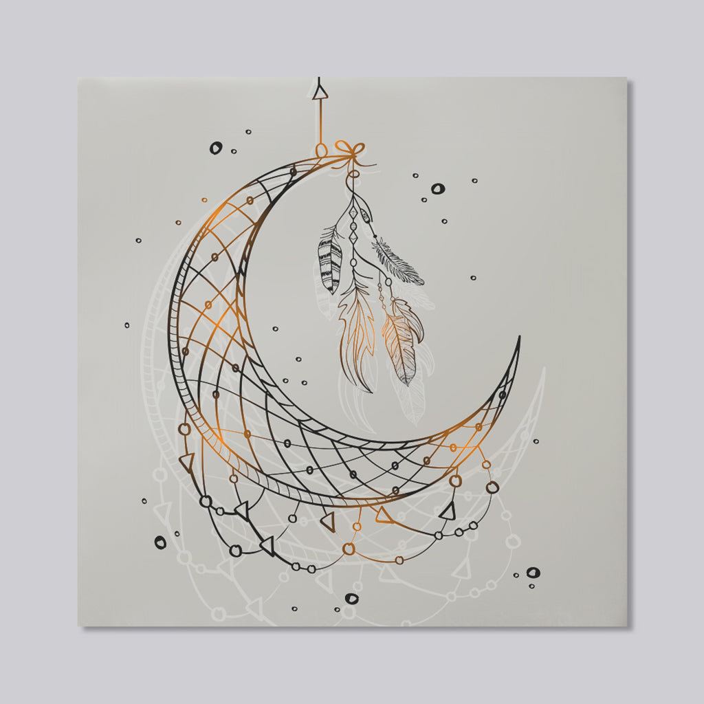 New Product Dream Catcher with Crescent Moon (Mirror Art Print)  - Andrew Lee Home and Living