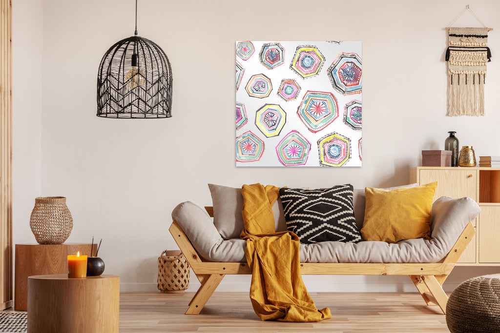 New Product multicolor geometrical pattern (Mirror Art Print)  - Andrew Lee Home and Living