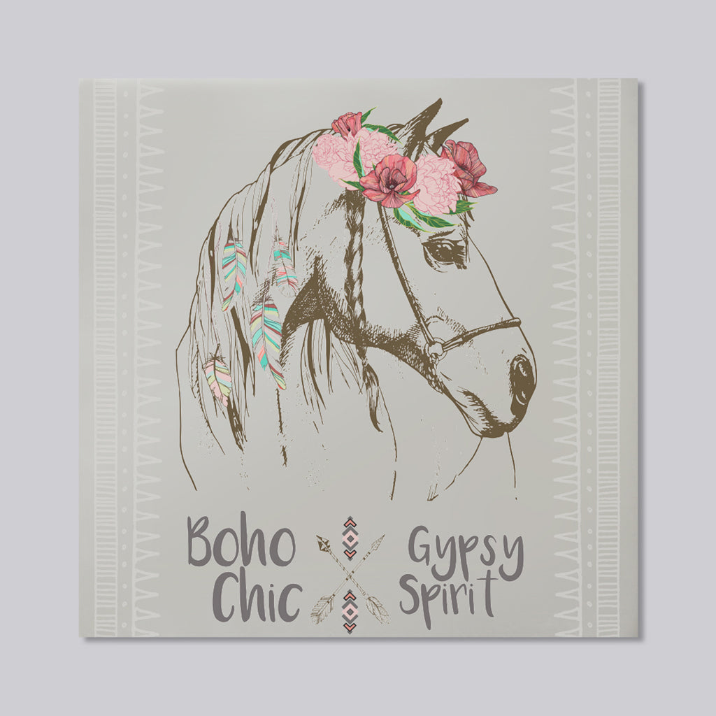 New Product horse with flower Chic (Mirror Art Print)  - Andrew Lee Home and Living