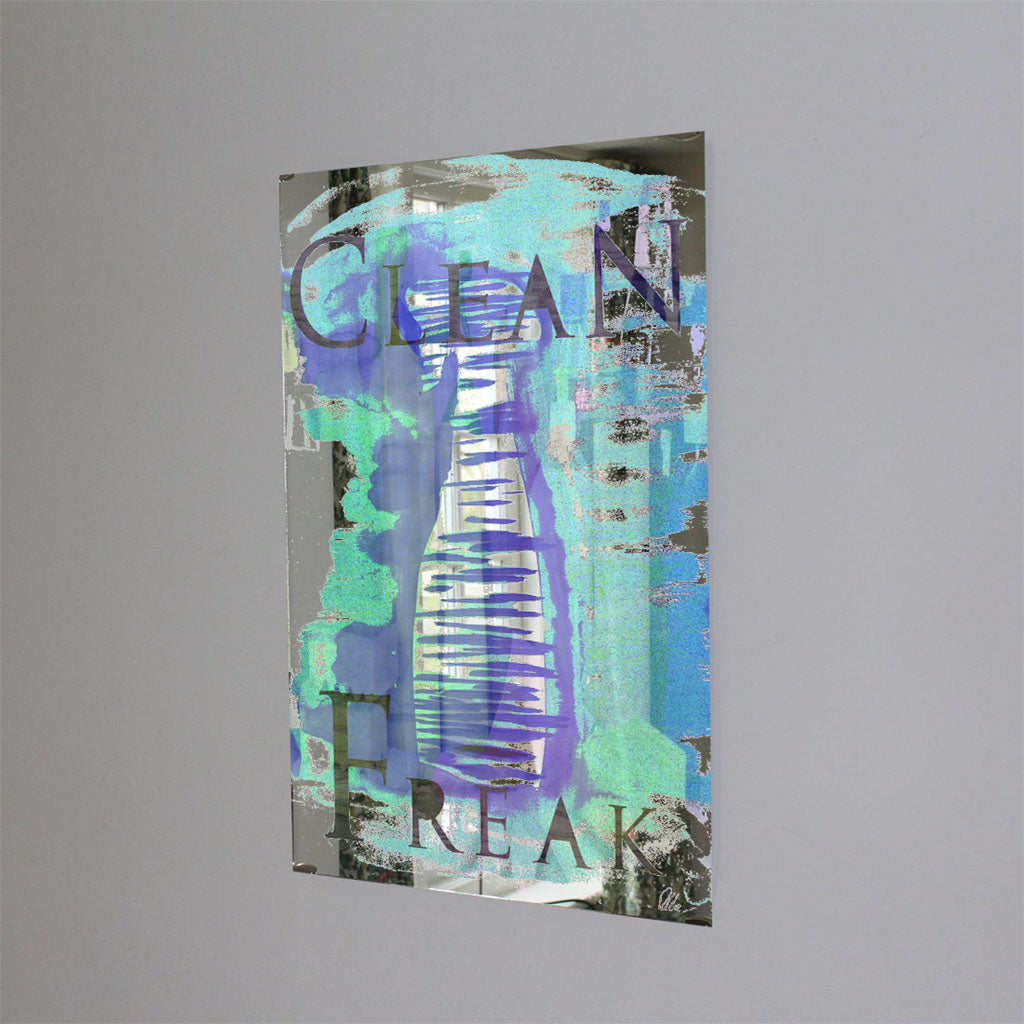 New Product Clean freak blue (Mirror Art Print)  - Andrew Lee Home and Living