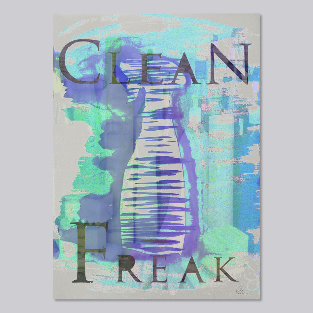 New Product Clean freak blue (Mirror Art Print)  - Andrew Lee Home and Living