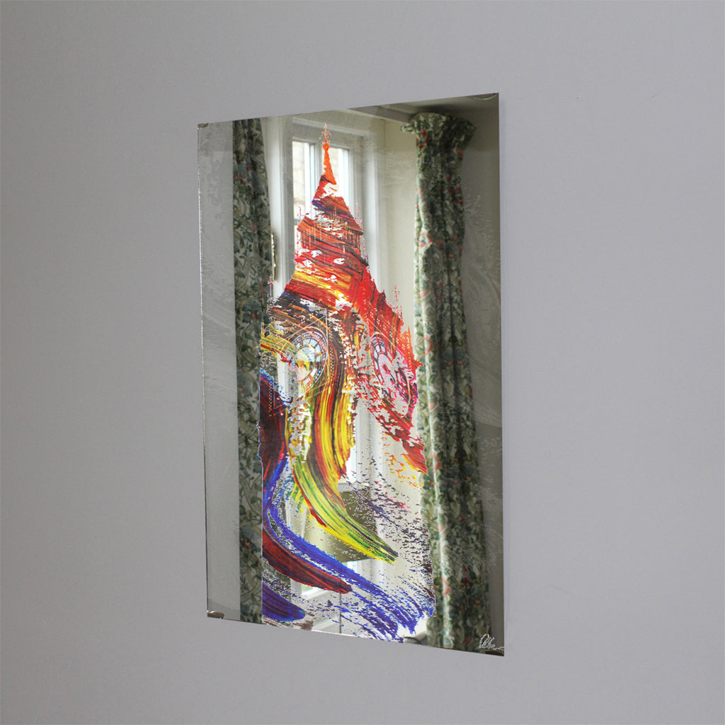 New Product SWIRLY BEN (Mirror Art Print)  - Andrew Lee Home and Living