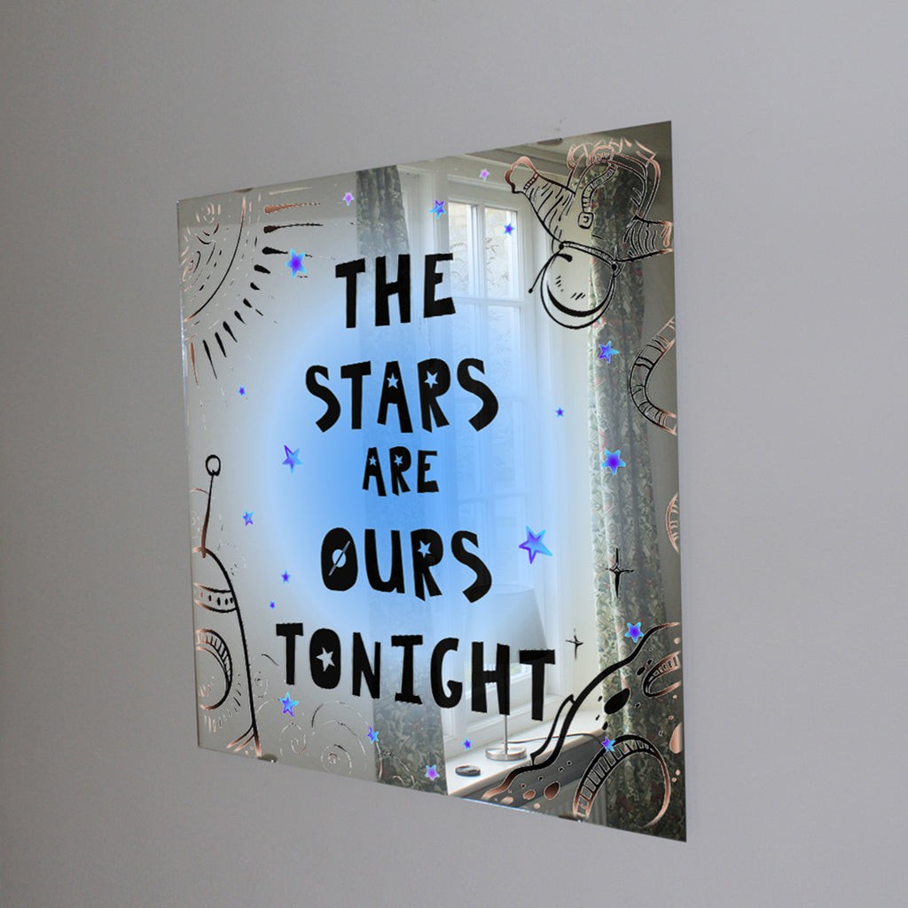 New Product The Stars are Ours Tonight Designer Mirror Art Print  - Andrew Lee Home and Living
