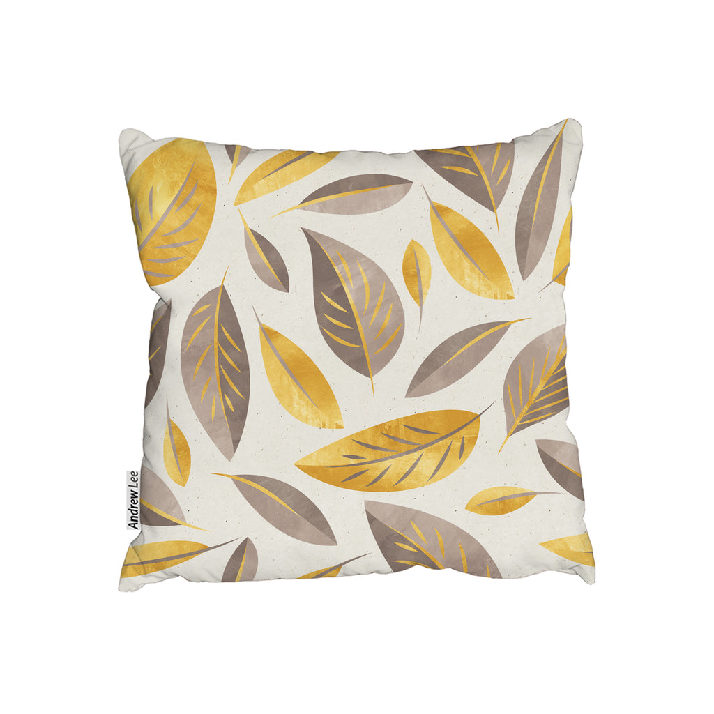 New Product Botanical gold and purple leaf (Cushion)  - Andrew Lee Home and Living