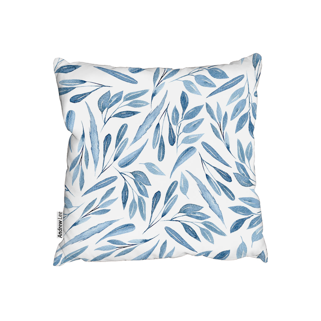 New Product watercolour blue branches with leaves (Cushion)  - Andrew Lee Home and Living