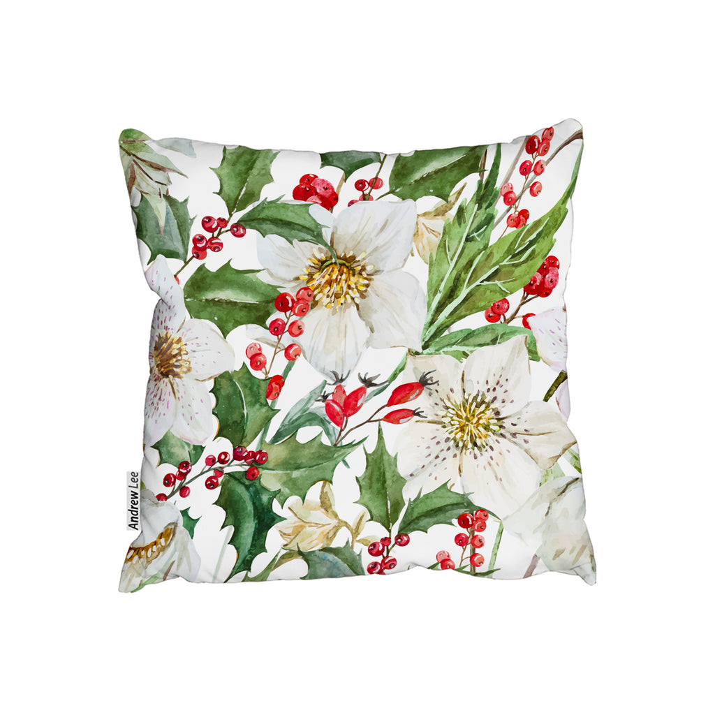 New Product Watercolour Christmas pattern (Cushion)  - Andrew Lee Home and Living