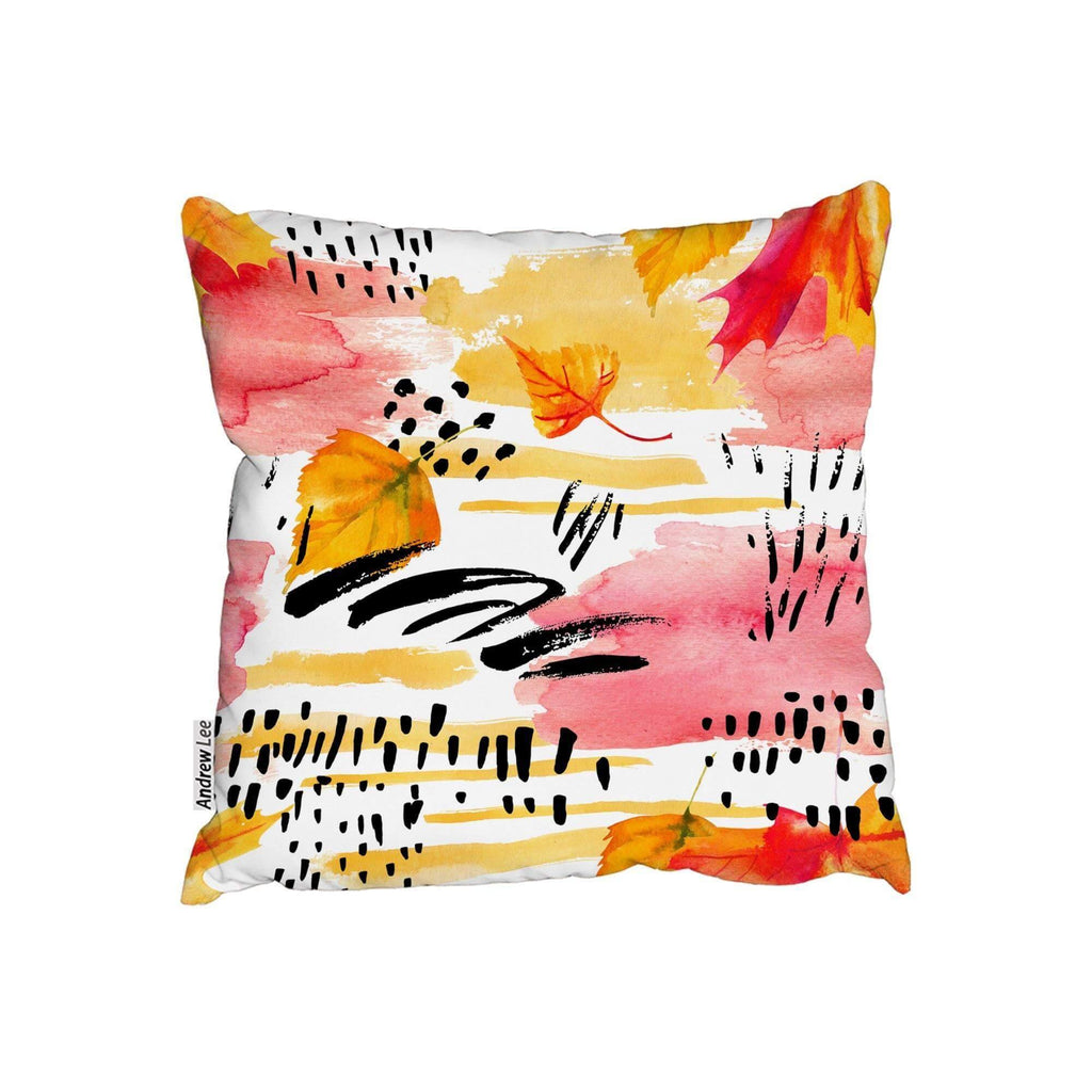 Abstract fall seamless pattern in Bright autumn colours (Cushion) - Andrew Lee Home and Living