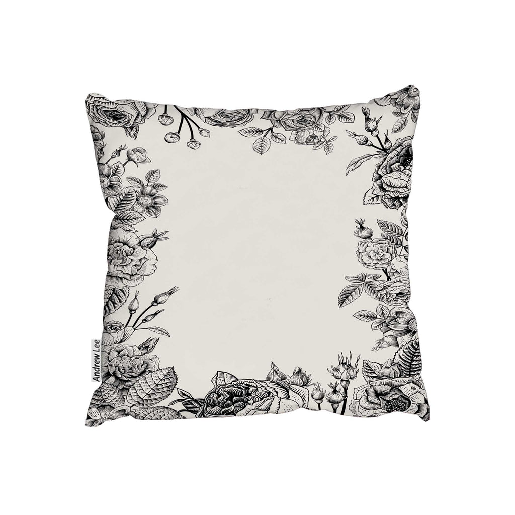 New Product Hand Drawn Roses (Cushion)  - Andrew Lee Home and Living