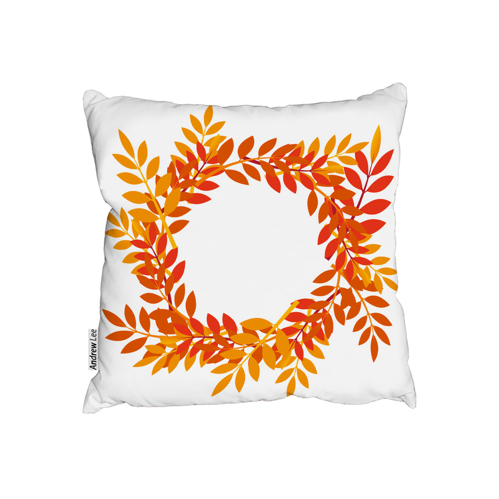 New Product Orange & Red Autumn Leaves (Cushion)  - Andrew Lee Home and Living