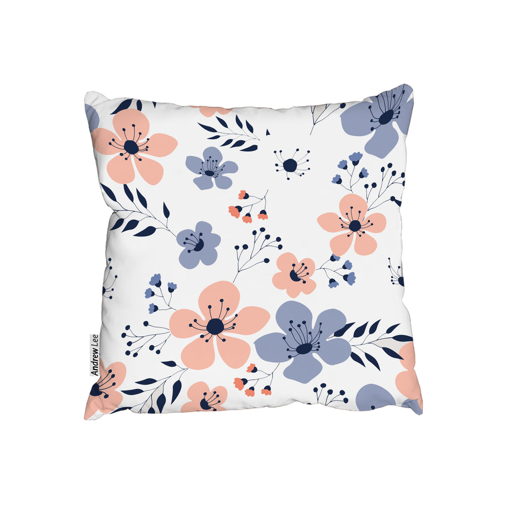 New Product Pink & Blue Flowers (Cushion)  - Andrew Lee Home and Living