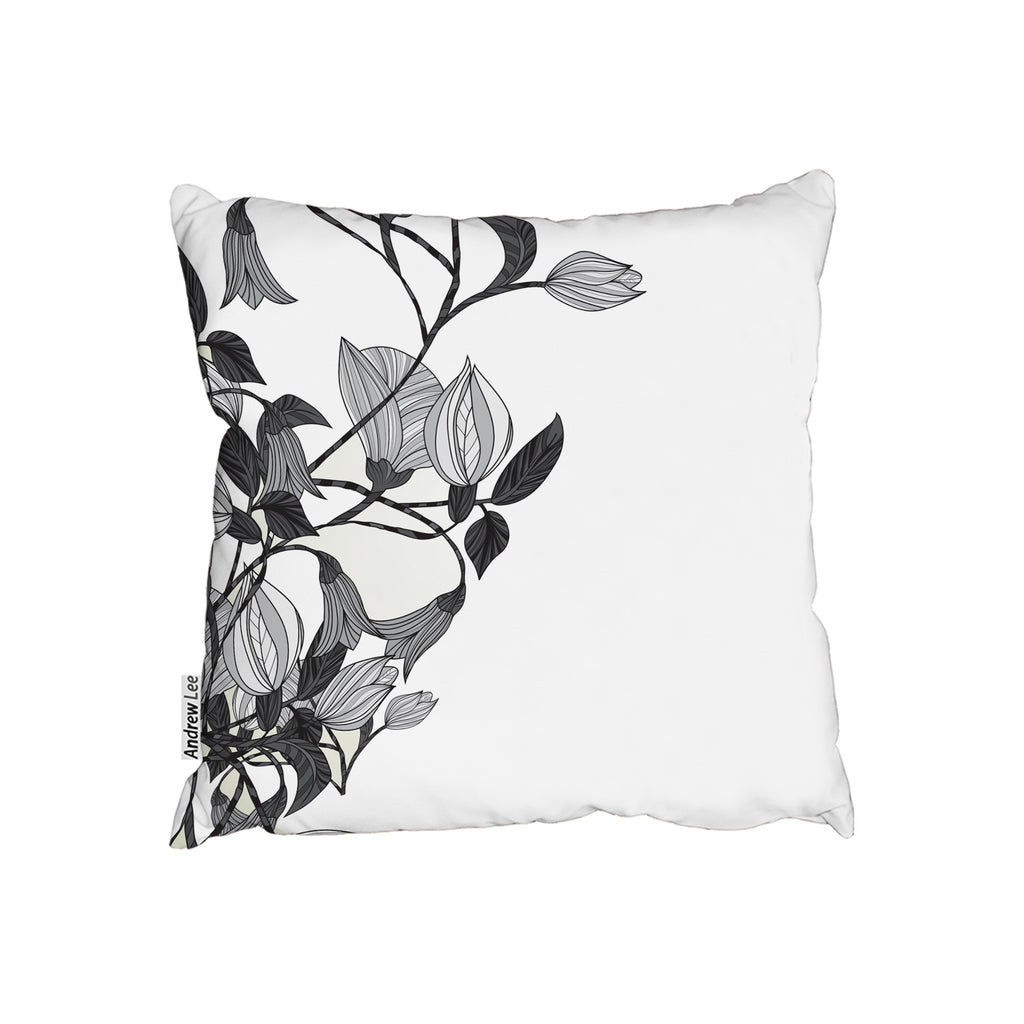 New Product Black & White Flower Illustration (Cushion)  - Andrew Lee Home and Living