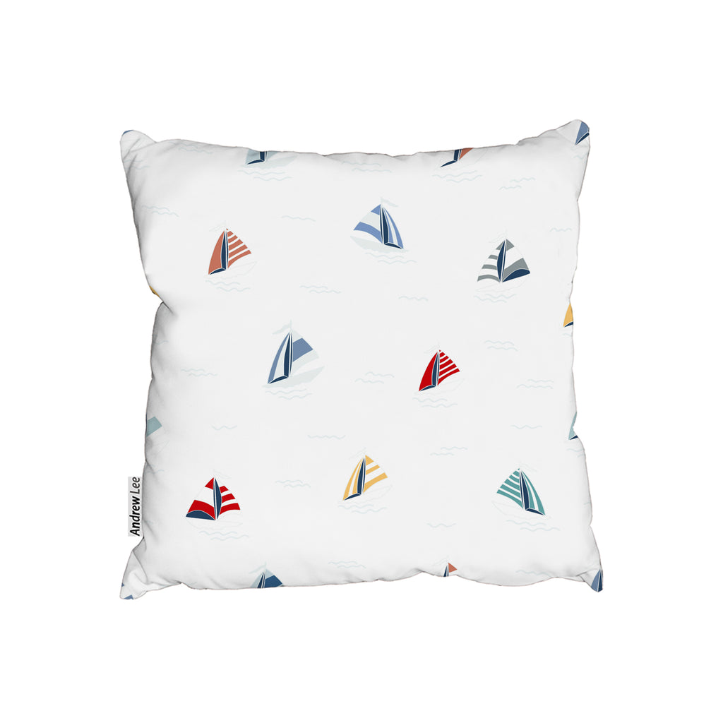 New Product Striped Sailboats (Cushion)  - Andrew Lee Home and Living