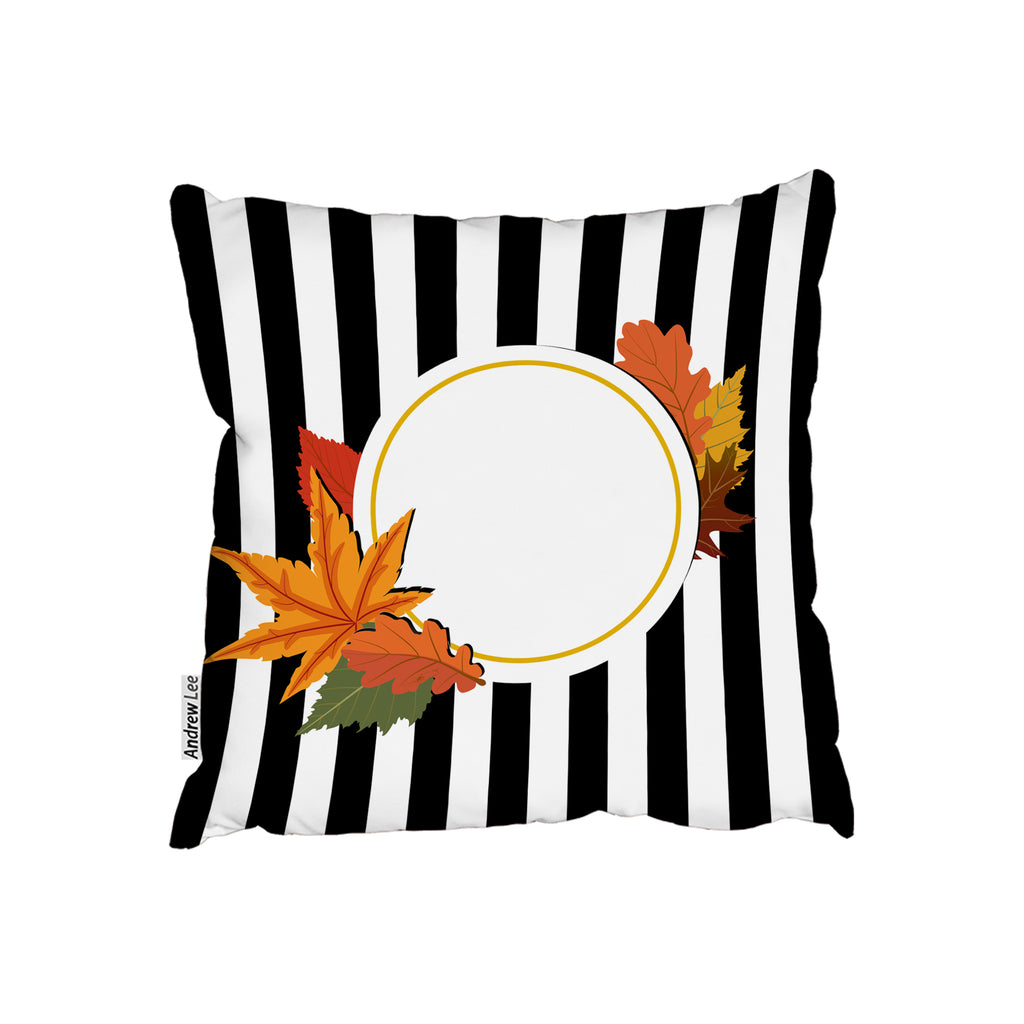 New Product Blach Stripes, Autumn Leaves (Cushion)  - Andrew Lee Home and Living