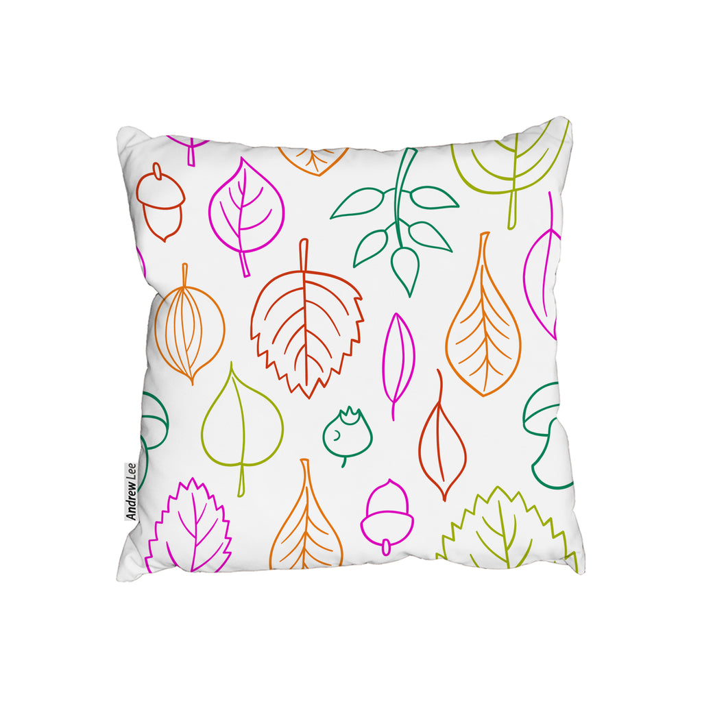 New Product Multi Colour Leaves Illustration (Cushion)  - Andrew Lee Home and Living
