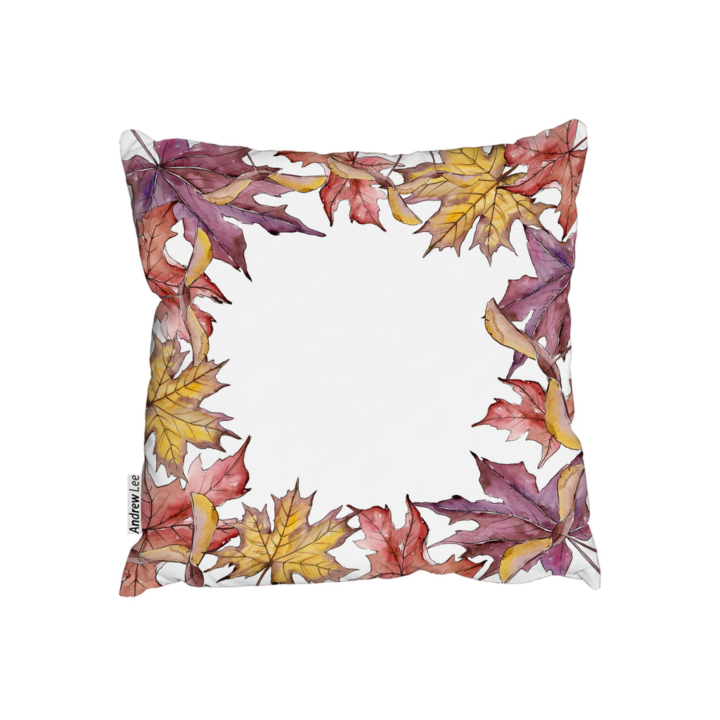 New Product Gold & Purple Leaves (Cushion)  - Andrew Lee Home and Living