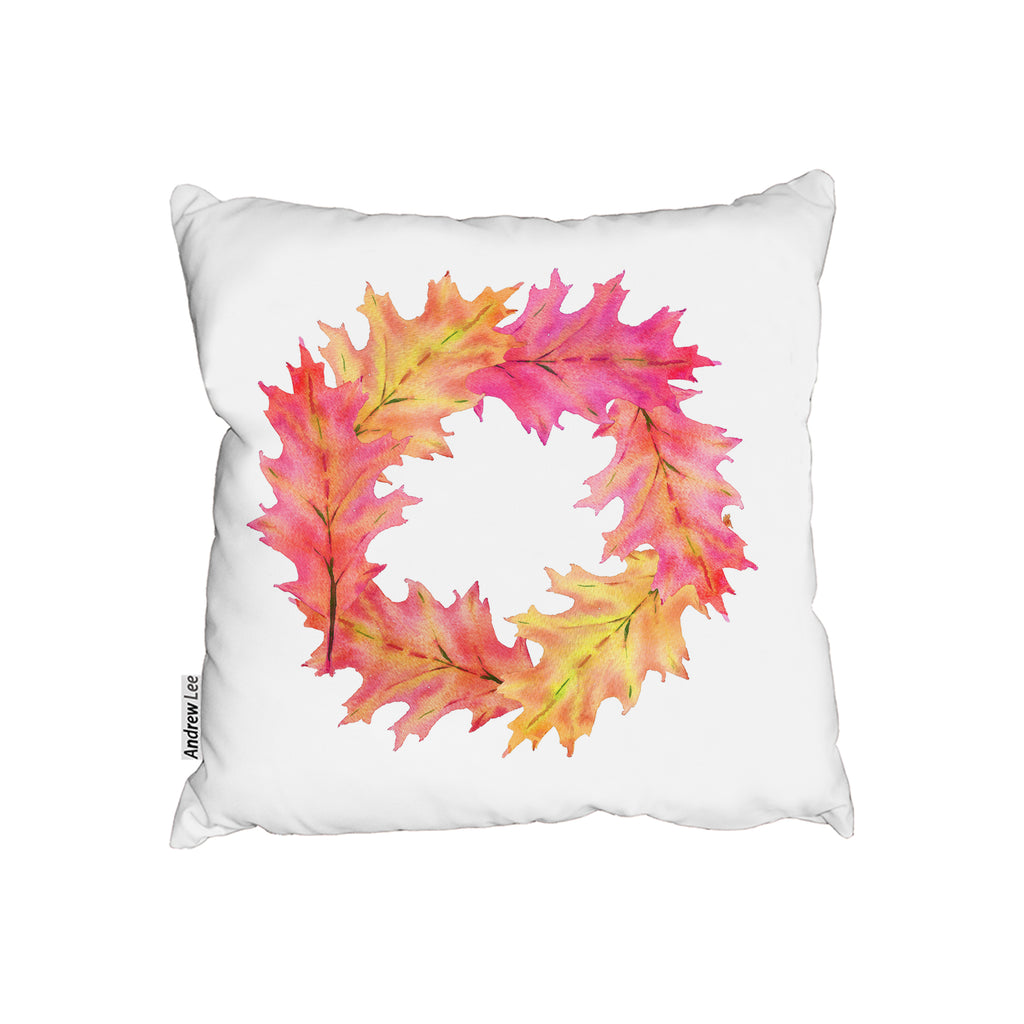 New Product Pink & Orange Autumn Reath (Cushion)  - Andrew Lee Home and Living