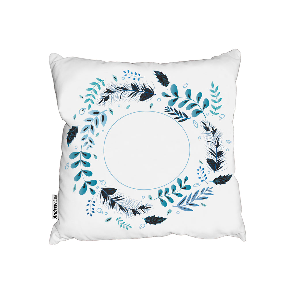 New Product Blue Leaves Frame (Cushion)  - Andrew Lee Home and Living