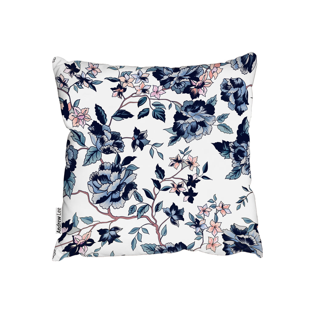 New Product Blue Flower Illustrations (Cushion)  - Andrew Lee Home and Living