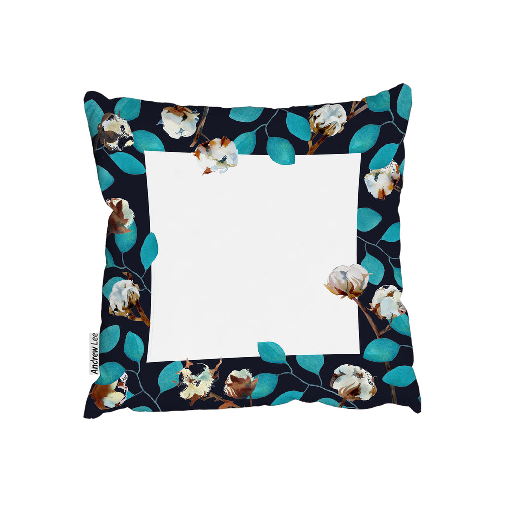 New Product Watercolour Blue Leaf Frame (Cushion)  - Andrew Lee Home and Living