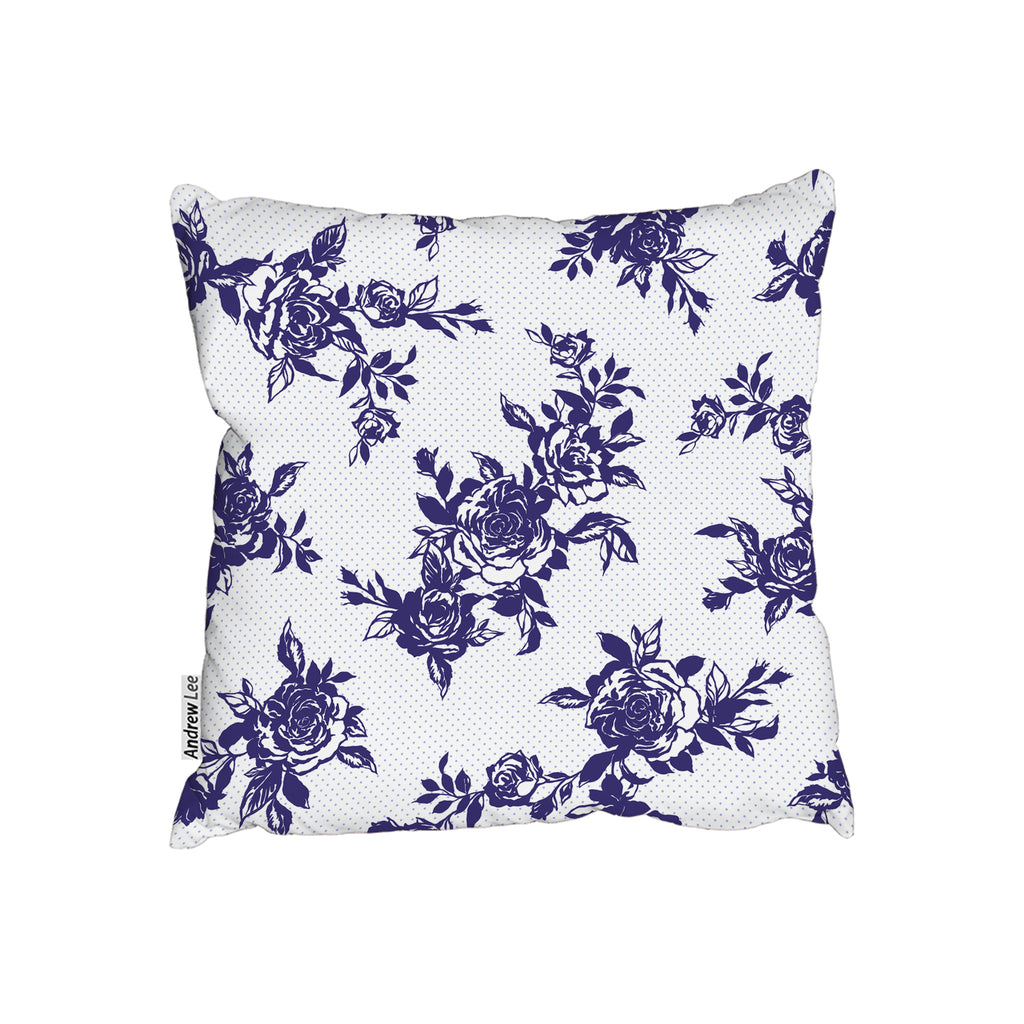 New Product Roses Print On Polka Dots (Cushion)  - Andrew Lee Home and Living