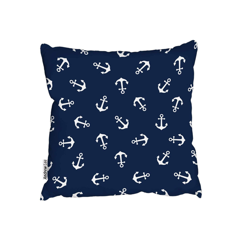 Anchors on Navy Background (Cushion) - Andrew Lee Home and Living