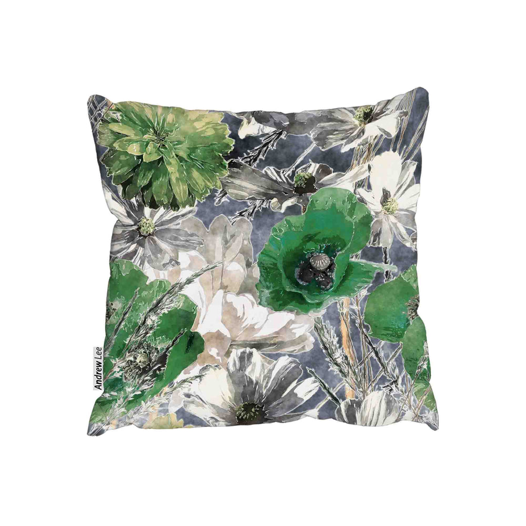 New Product Green Flowers (Cushion)  - Andrew Lee Home and Living