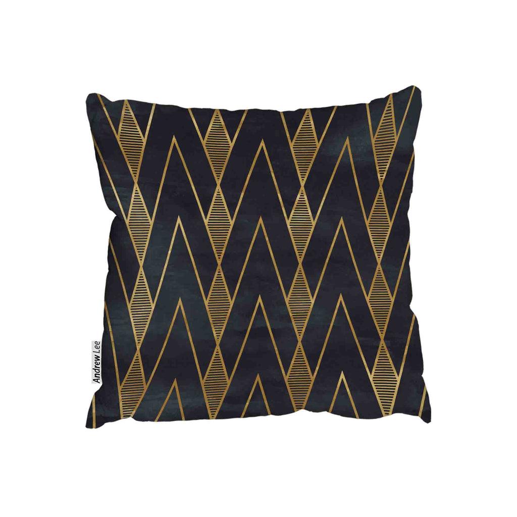 New Product Gold Geometreic Lines (Cushion)  - Andrew Lee Home and Living